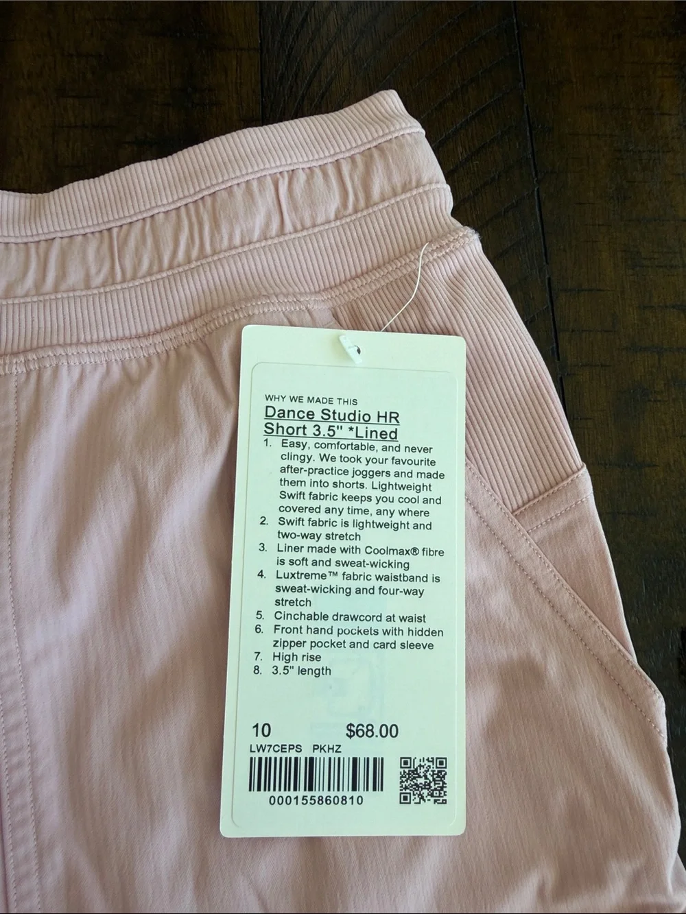 Lululemon athletica Dance Studio shorts; brand new with tags